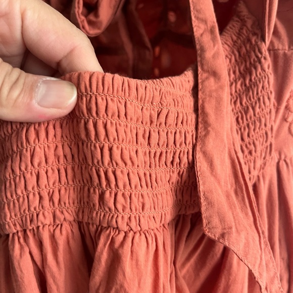 American Eagle Eyelet Orange Maxi Dress small - Picture 4 of 9